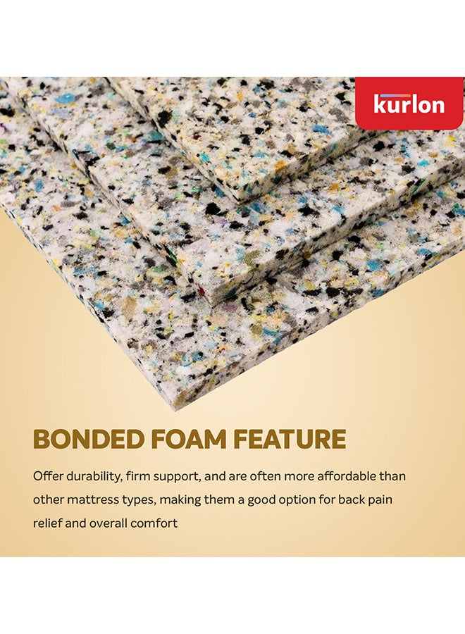 Kurlon Mermaid Medium Firm Memory Foam Mattress |Rebonded Foam Core for Spinal Support |Durable HR Foam & Quilted Comfort Top | 10 year warranty | 200x200x25 - Image 4